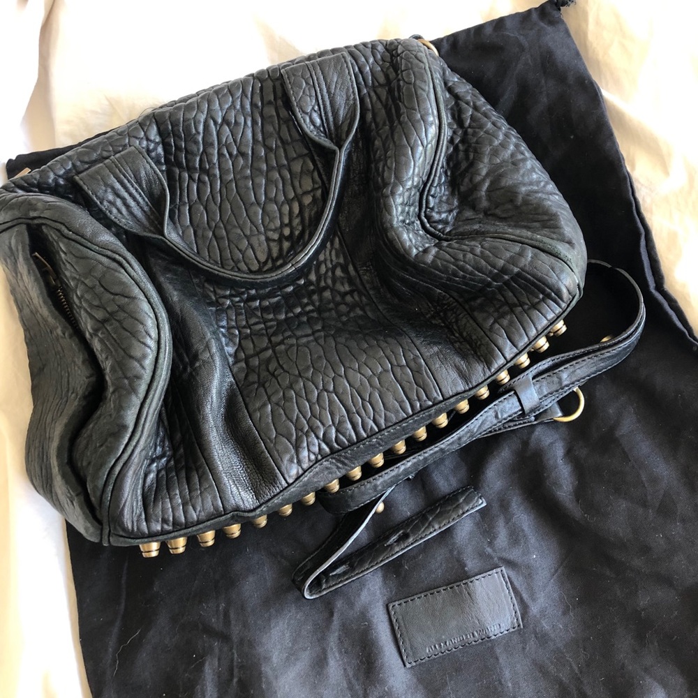 Alexander wang black pebble leather Rocco w/defect